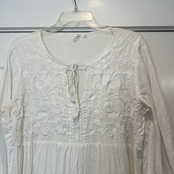 GAP White Tie Front Peplum Blouse size large. - Picture 2 of 9